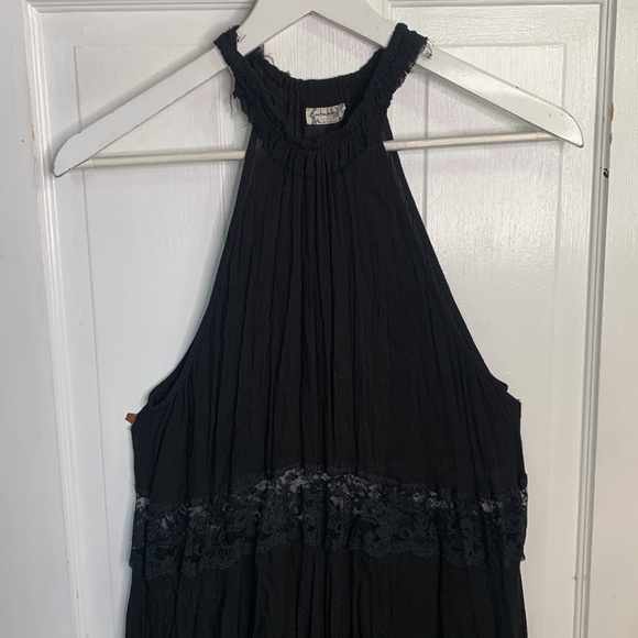 Free People Intimately Go Lightly Slip Lace Dress in Black W-624 Sz XS - Picture 4 of 10